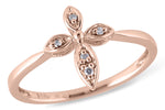 Allison Kaufman Diamond Ring in 14K Rose Gold, 0.03 ctw (D5142)