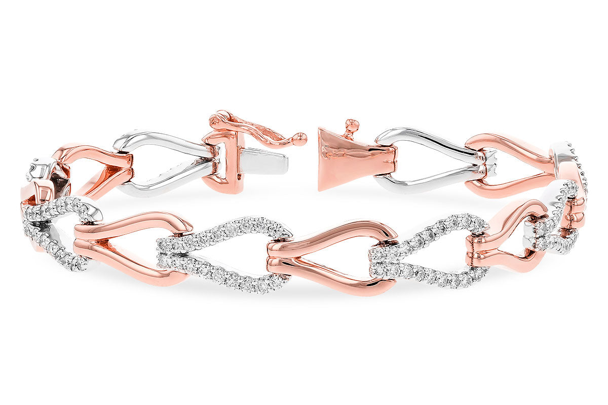 Allison Kaufman Diamond Bracelet in 14K Rose & White Gold, 1.90 ctw