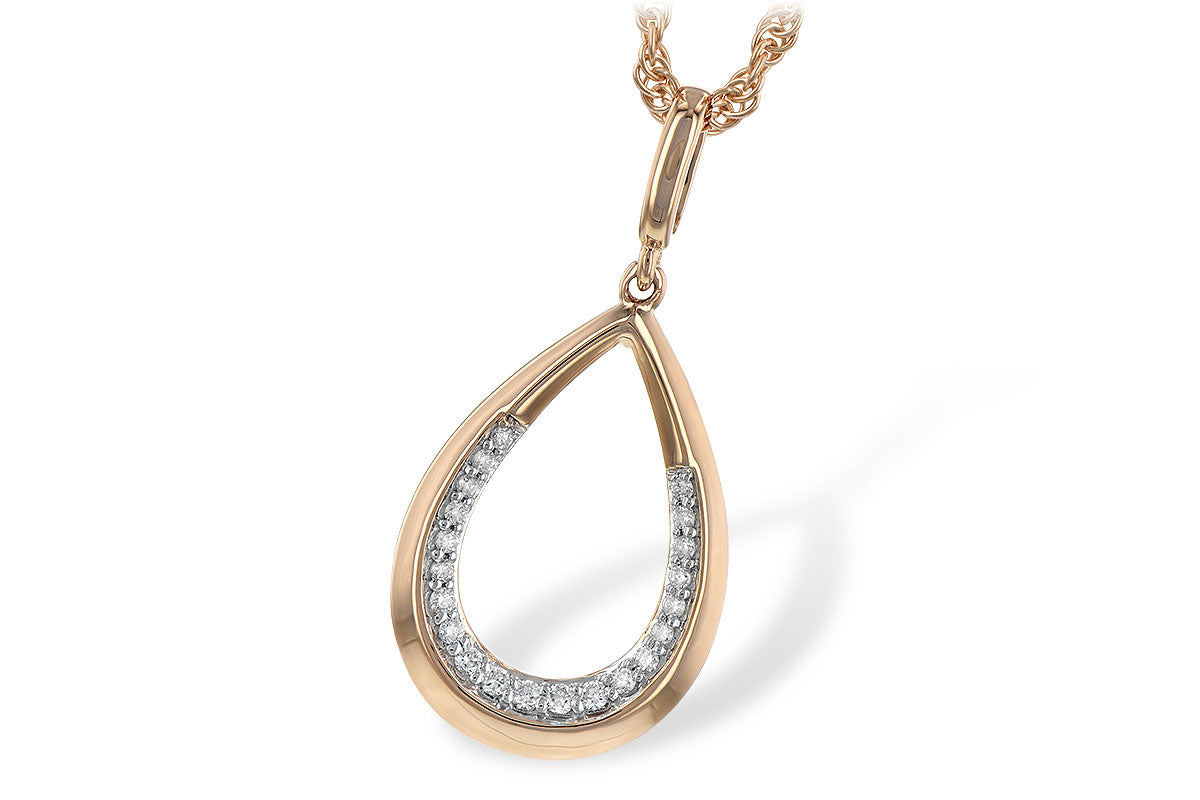 Allison Kaufman Diamond Necklace in 14K Rose Gold, 0.09 ctw