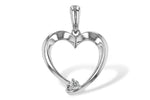 Allison Kaufman Diamond Pendant in 14K White Gold, 0.03 ctw (P6477)