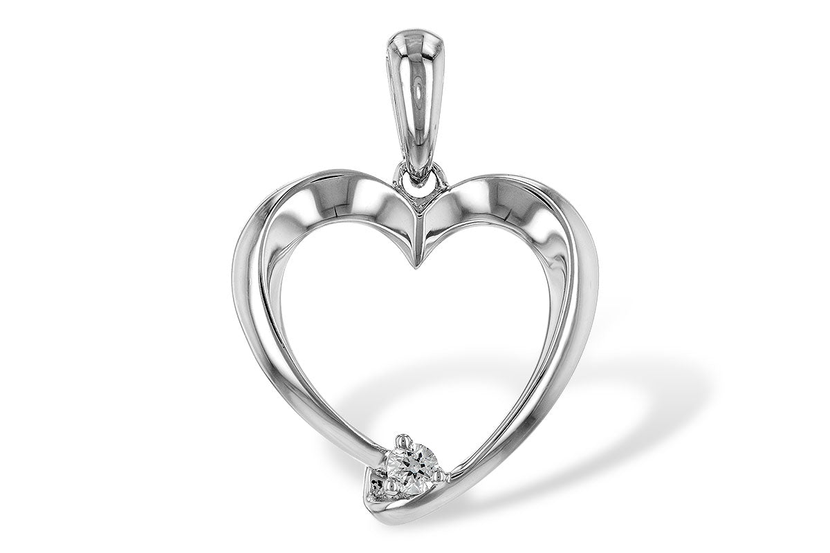 Allison Kaufman Diamond Pendant in 14K White Gold, 0.03 ctw (P6477)