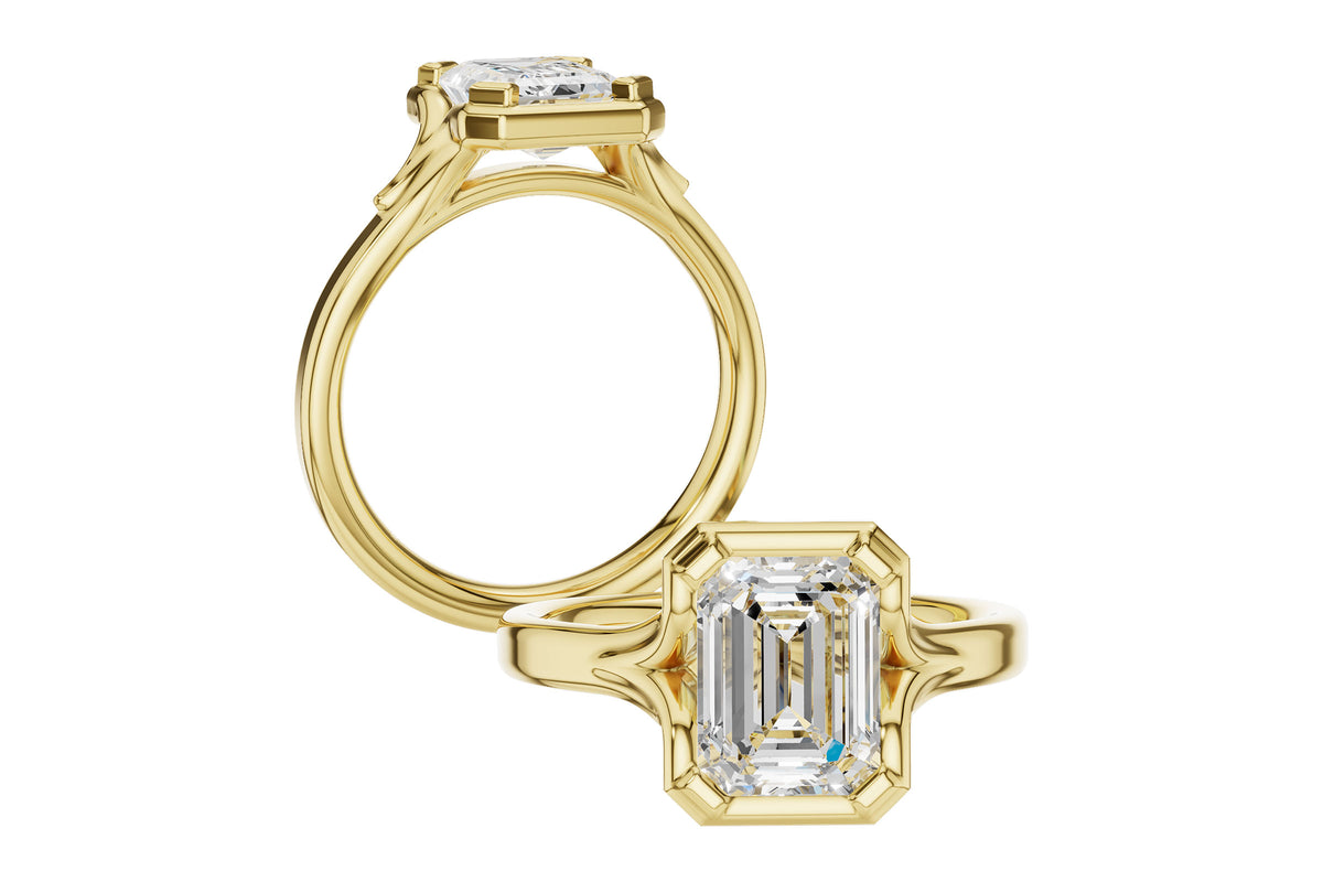 Allison Kaufman Engagement Ring Semi-Mount in 14K Yellow Gold (L7927), alternate view