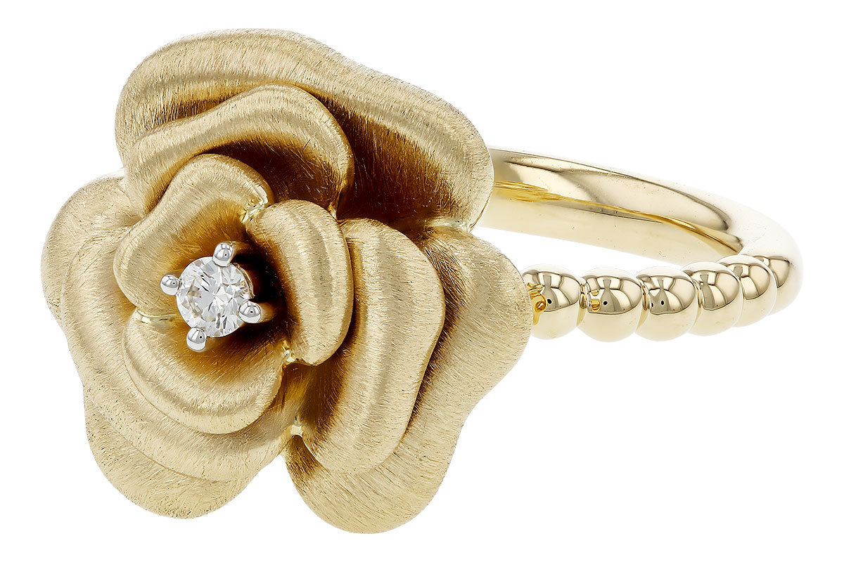 Allison Kaufman Diamond Ring in 14K Yellow Gold, 0.05 ctw, alternate view