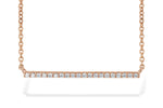 Allison Kaufman Diamond Necklace in 14K Rose Gold, 0.19 ctw (N7919)