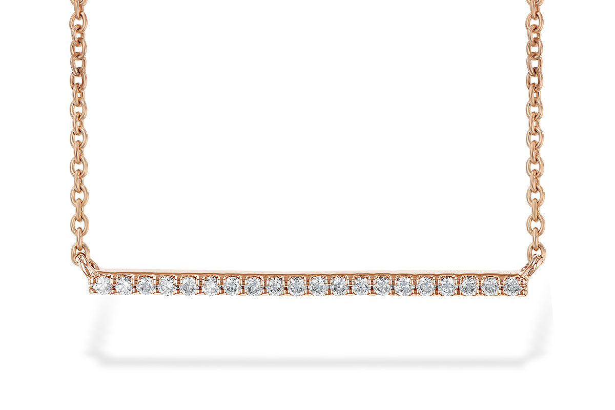 Allison Kaufman Diamond Necklace in 14K Rose Gold, 0.19 ctw (N7919)