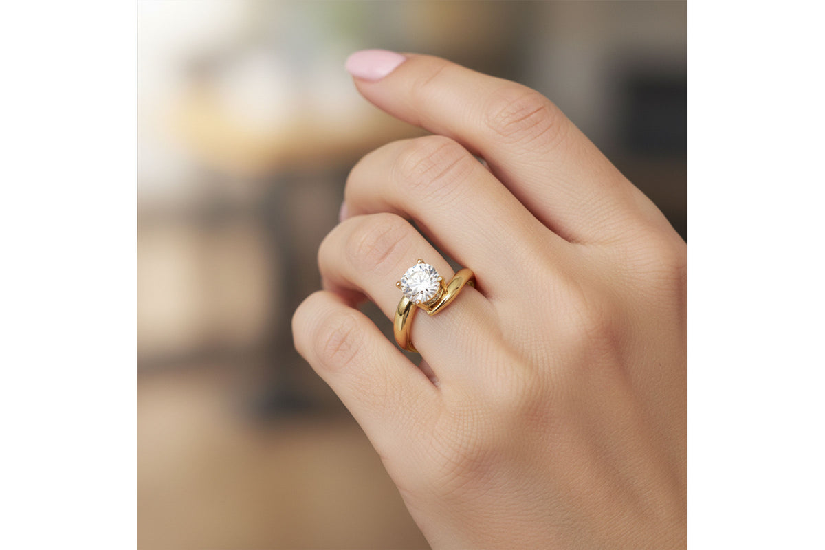 Allison Kaufman Diamond Engagement Ring Semi-Mount in 14K White Gold, 0.04 ctw (L7920), alternate view