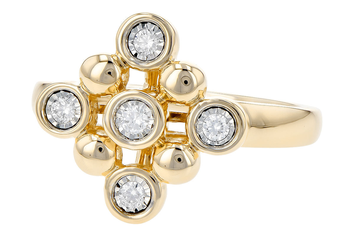 Allison Kaufman Diamond Ring in 14K Yellow Gold, 0.14 ctw, alternate view