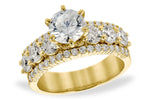 Allison Kaufman Diamond Engagement Ring Semi-Mount in 14K Yellow Gold, 1.55 ctw