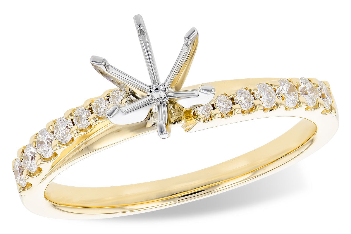 Allison Kaufman Diamond Engagement Ring Semi-Mount in 14K Yellow Gold, 0.24 ctw (L7827)