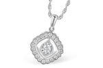 Allison Kaufman Diamond Necklace in 14K White Gold, 0.30 ctw (N8205)
