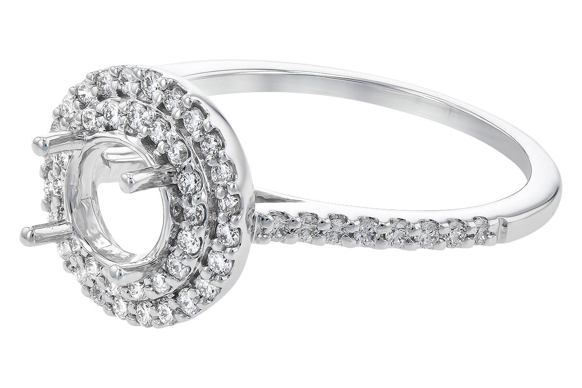 Allison Kaufman Diamond Engagement Ring Semi-Mount in 14K White Gold, 0.40 ctw (L7802), alternate view