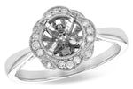 Allison Kaufman Diamond Engagement Ring Semi-Mount in 14K White Gold, 0.12 ctw (L7793)
