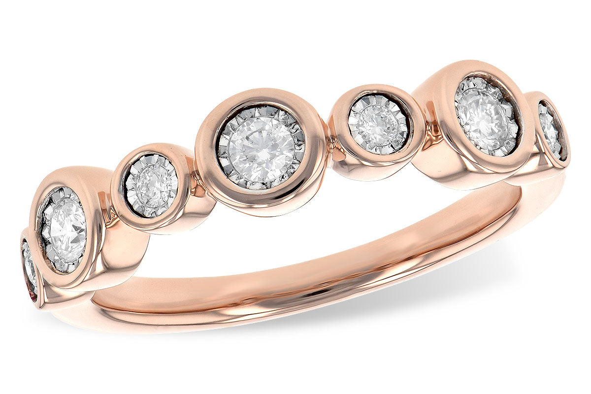 Allison Kaufman Diamond Wedding Band in 14K Rose Gold, 0.25 ctw (W2335)