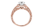Allison Kaufman Diamond Engagement Ring Semi-Mount in 14K Rose Gold, 0.16 ctw (L7718), alternate view