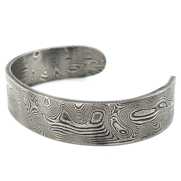 Chris Ploof Designer Thin Damascus Steel Cuff