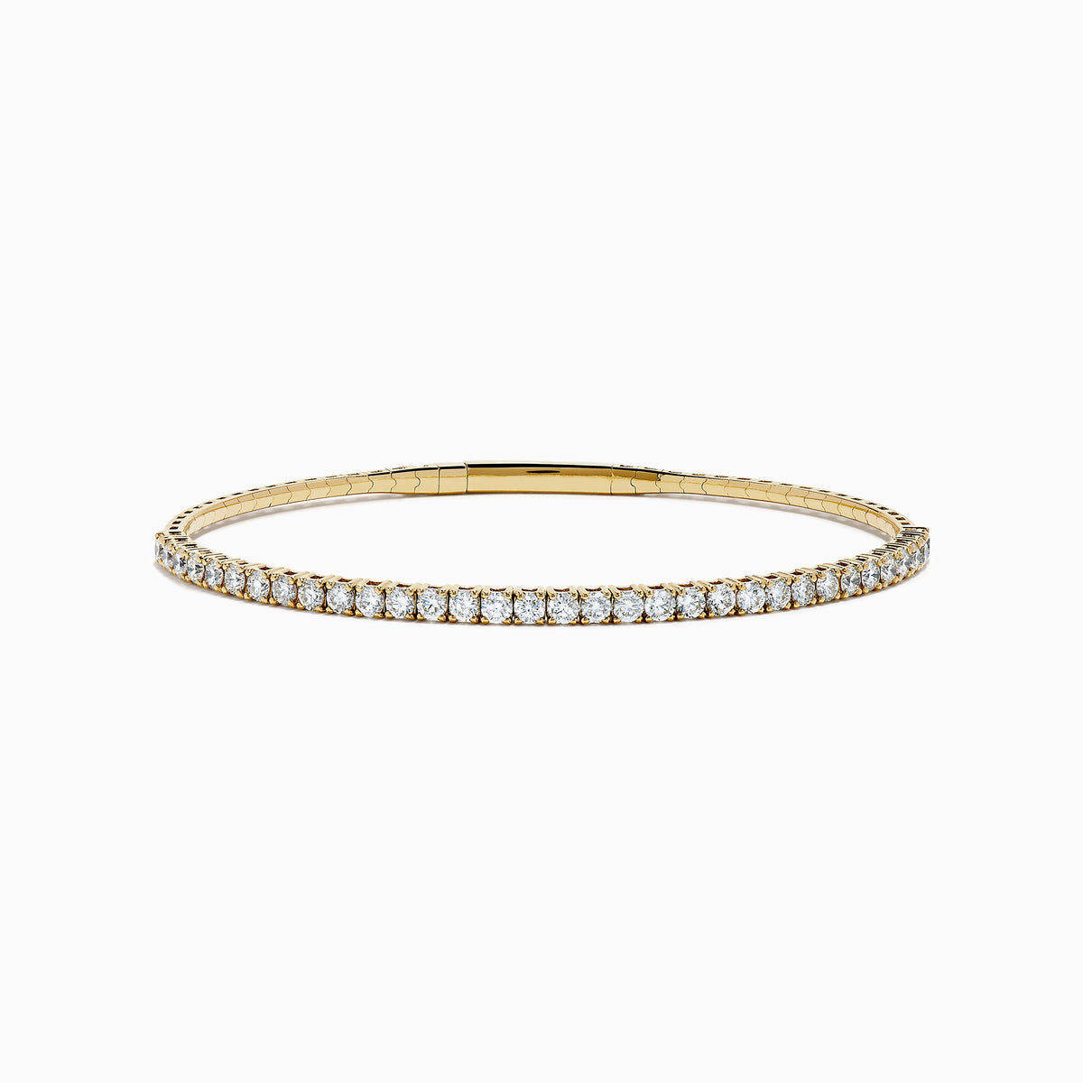 Flexible Diamond Bangle Bracelet in 14K Yellow Gold