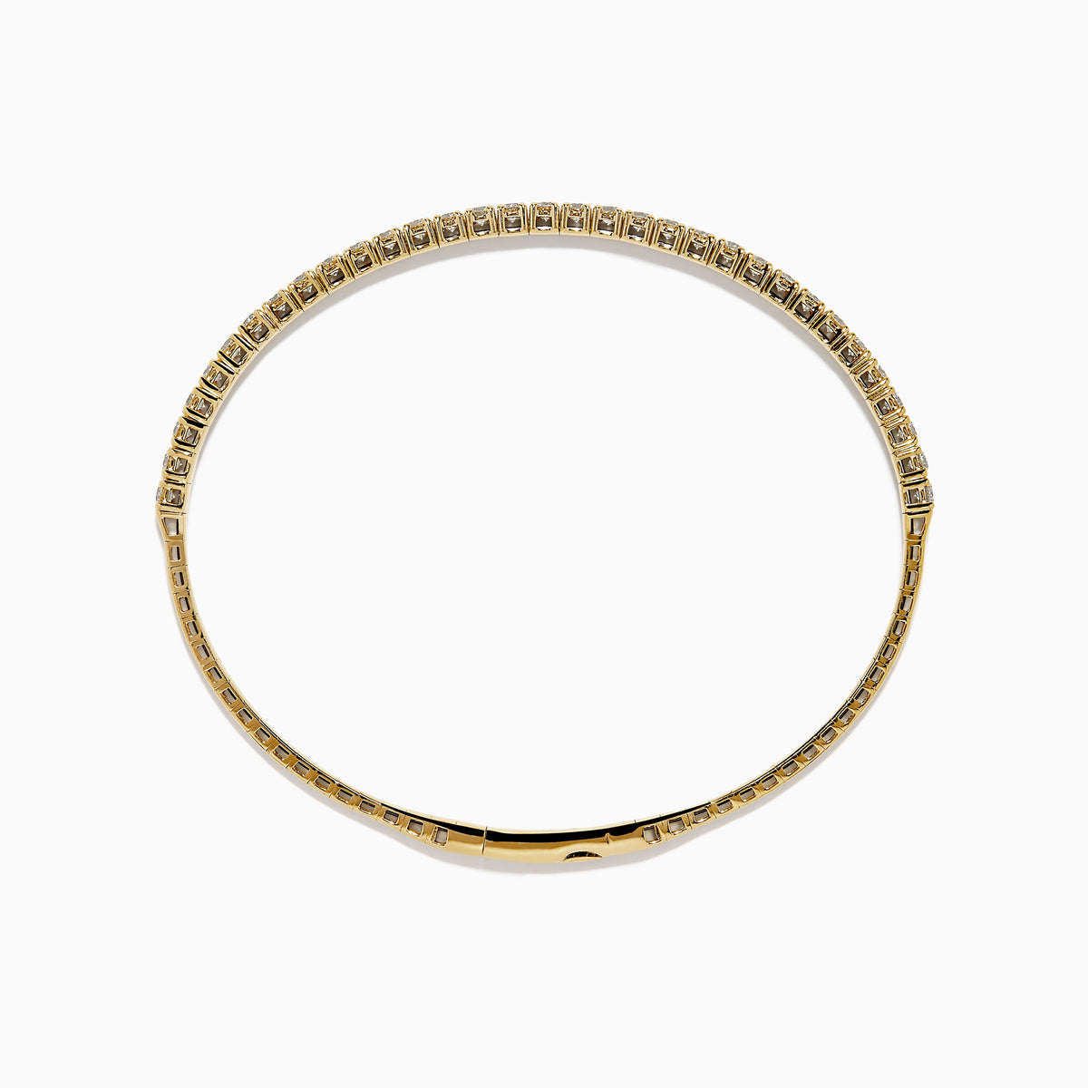 Flexible Diamond Bangle Bracelet in 14K Yellow Gold view 3