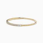 Flexible Diamond Bangle Bracelet in 14K Yellow Gold view 4