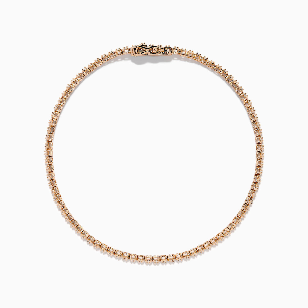 0.25 Ct. Diamond Tennis Bracelet in 14K Rose Gold view 3