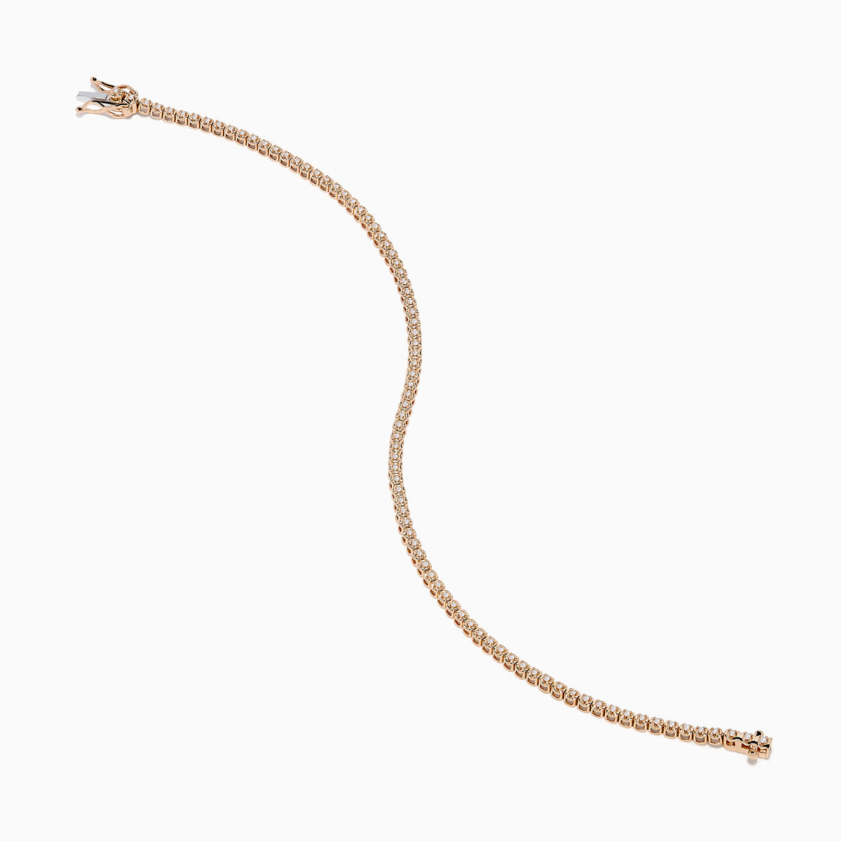0.25 Ct. Diamond Tennis Bracelet in 14K Rose Gold view 2