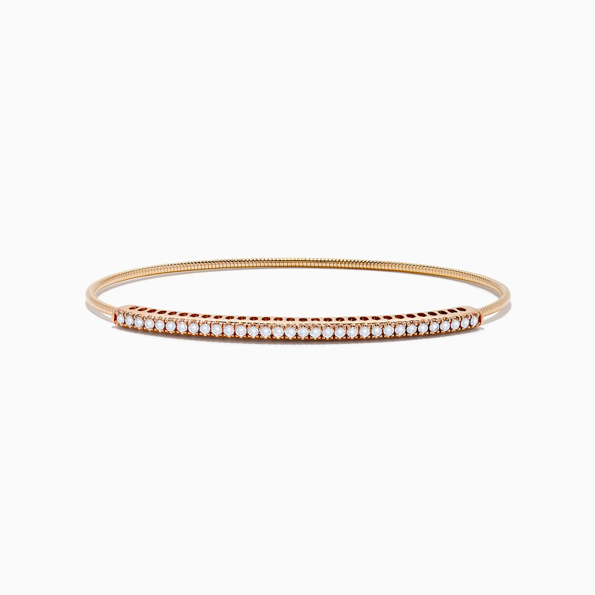 Flexible Diamond Bangle in 14K Rose Gold