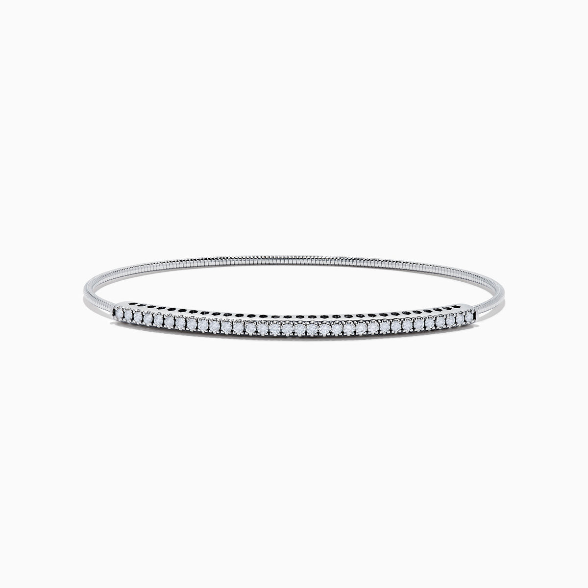 Flexible Diamond Bangle in 14K White Gold