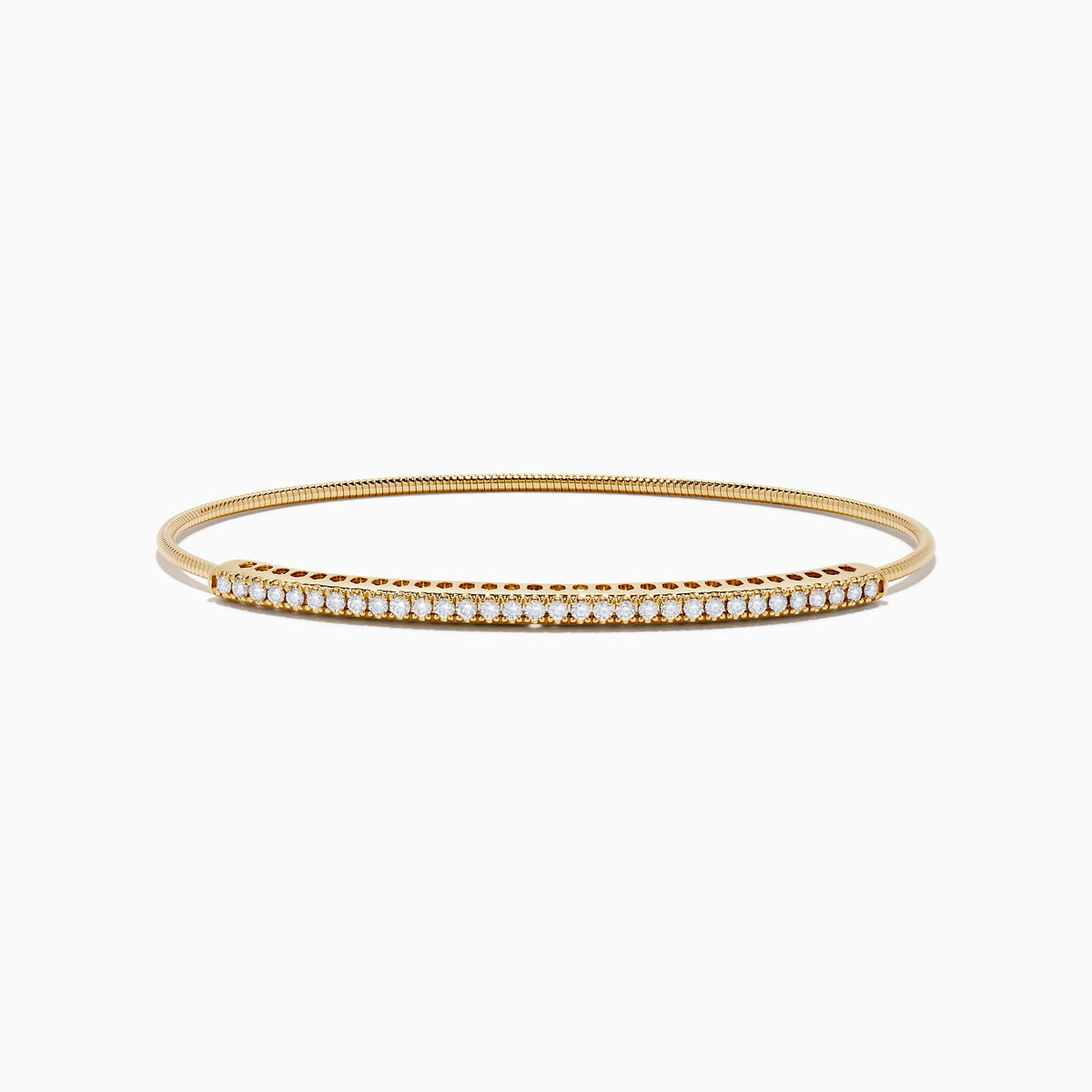 Flexible Diamond Bangle in 14K Yellow Gold
