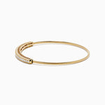 Flexible Diamond Bangle in 14K Yellow Gold view 2