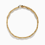 Chain Link Diamond Bracelet in 14K Yellow Gold view 3