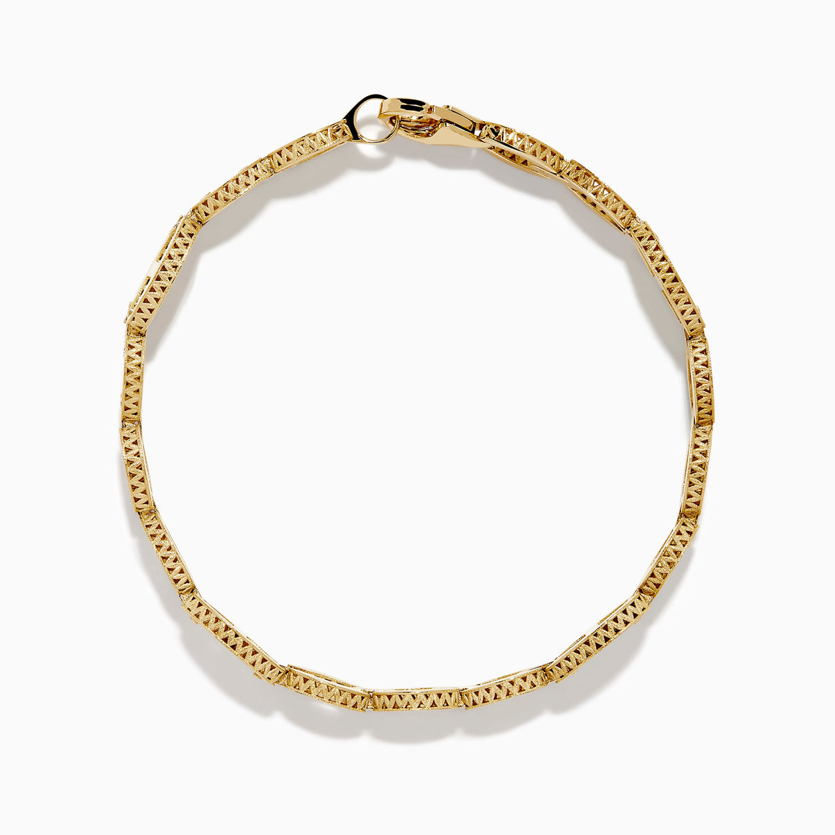 Chain Link Diamond Bracelet in 14K Yellow Gold view 3