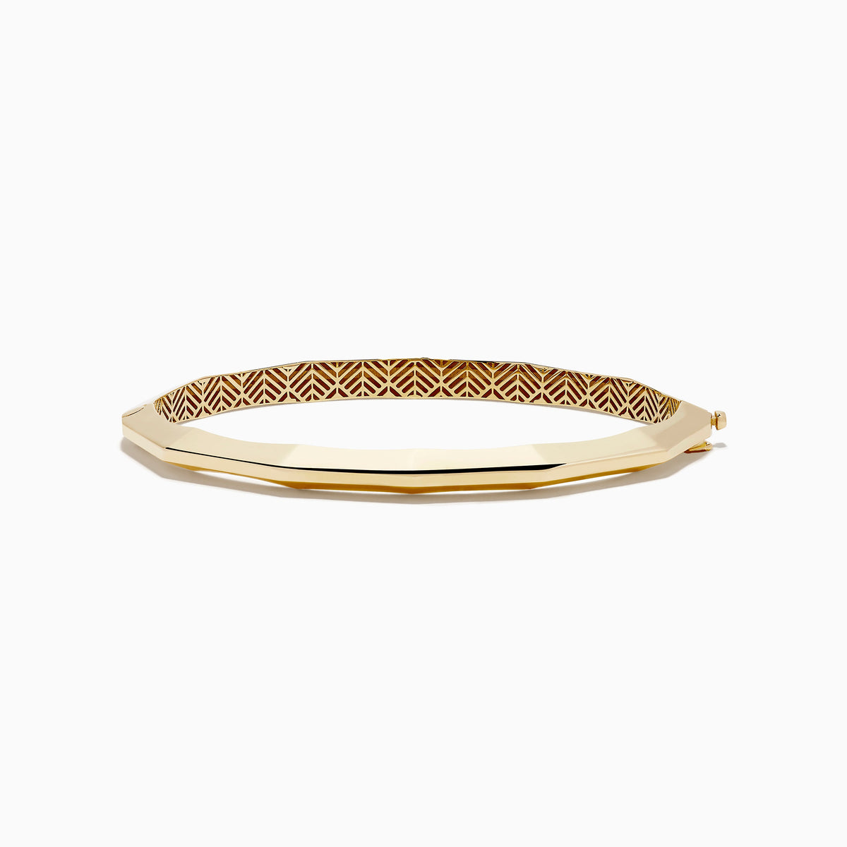 Geometric Bamboo Bangle in 14K Yellow Gold