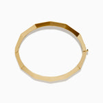 Geometric Bamboo Bangle in 14K Yellow Gold view 3