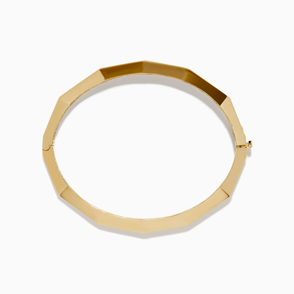 Geometric Bamboo Bangle in 14K Yellow Gold view 3