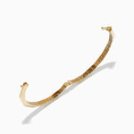Geometric Bamboo Bangle in 14K Yellow Gold view 2