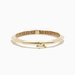 Geometric Bamboo Bangle in 14K Yellow Gold view 4