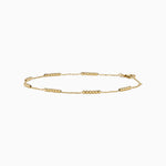 Beaded Station Anklet in 14K Yellow Gold view 3