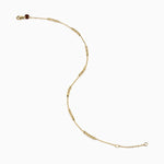 Beaded Station Anklet in 14K Yellow Gold view 2