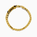 Hollow Cuban Chain Bracelet in 14K Yellow Gold