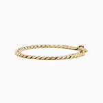Hollow Flat Cuban Chain Bracelet in 14K Yellow Gold view 3