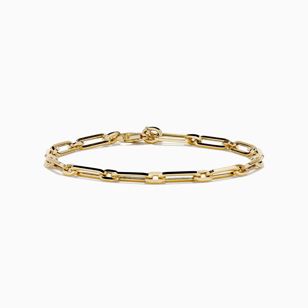 Square Chain Link Bracelet in 14K Yellow Gold view 3