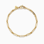 Square Chain Link Bracelet in 14K Yellow Gold