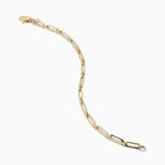 Square Chain Link Bracelet in 14K Yellow Gold view 2