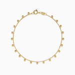 Tassel Bead Chain Bracelet in 14K Yellow Gold