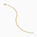Tassel Bead Chain Bracelet in 14K Yellow Gold view 2