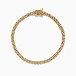 Panther Chain Link Bracelet in 14K Yellow Gold