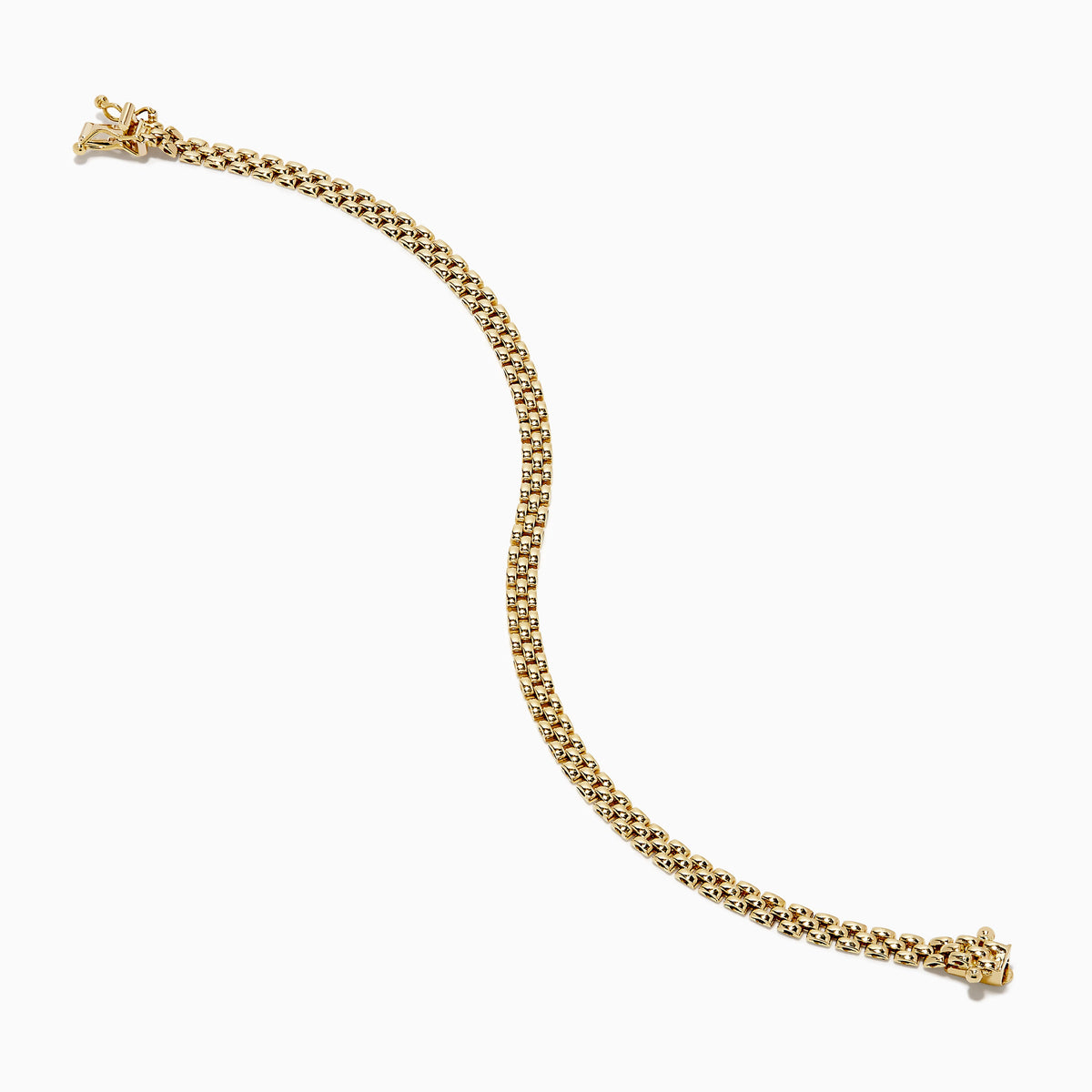 Panther Chain Link Bracelet in 14K Yellow Gold view 2