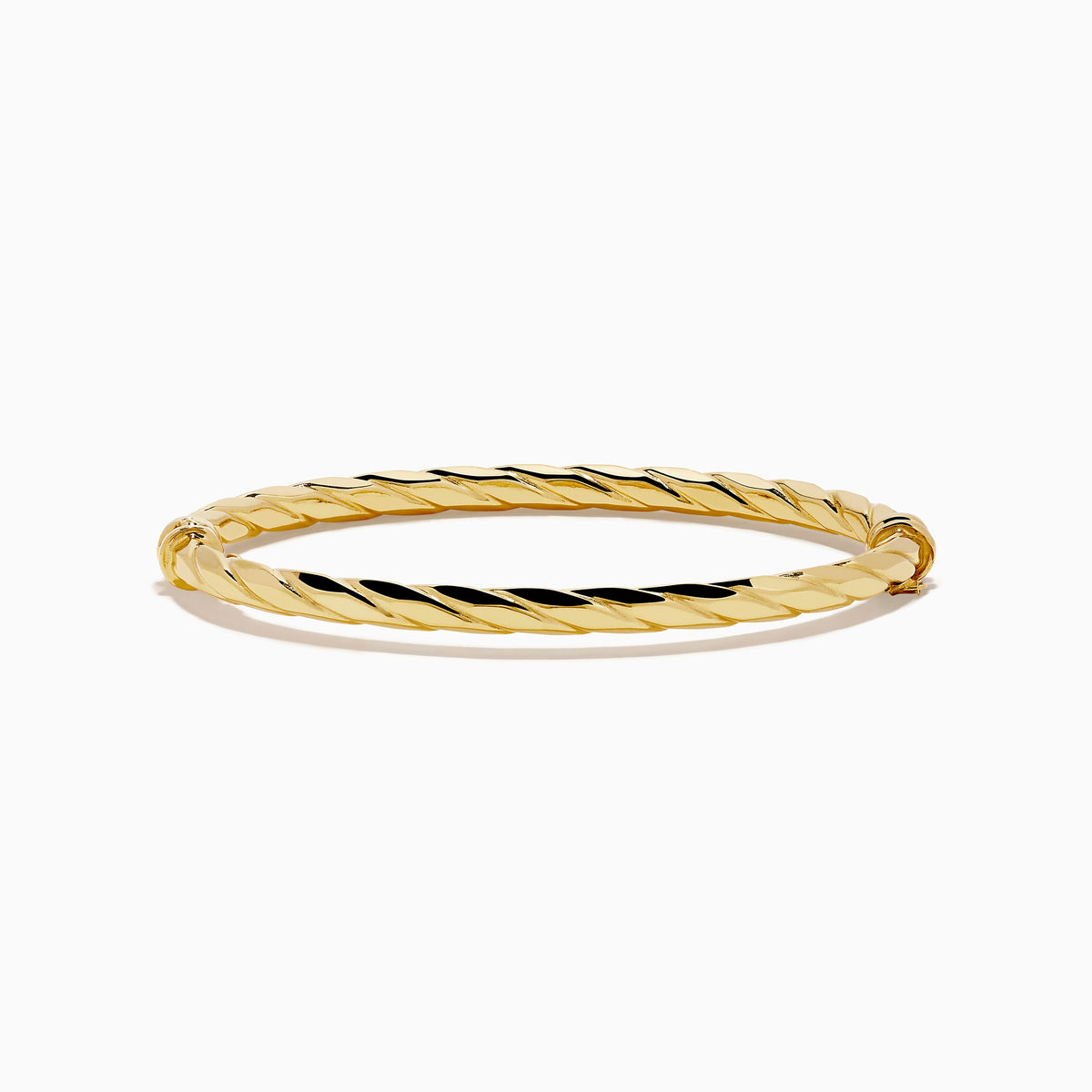 Hammered Hinge Bangle in 14K Yellow Gold