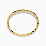 Hammered Hinge Bangle in 14K Yellow Gold view 3