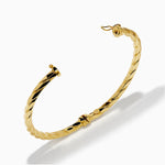 Hammered Hinge Bangle in 14K Yellow Gold view 2