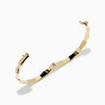Bamboo Hinge Bangle in 14K Yellow Gold view 2